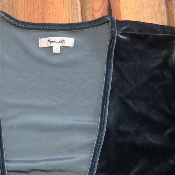 WORN ONCE Madewell velvet ballet wrap top - Picture 4 of 4